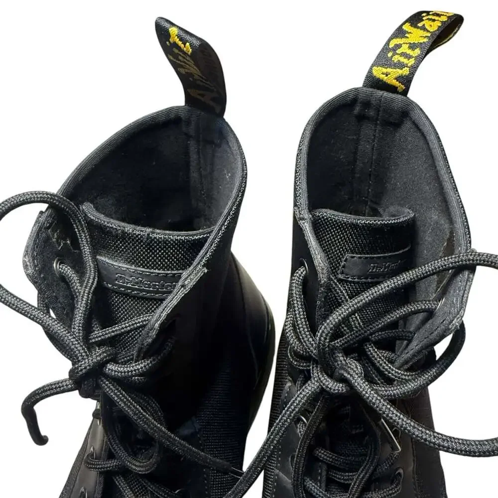 Dr. Martens Combs Boots Size 13 US M Black Canvas Combat